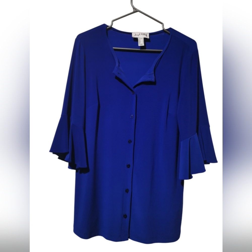 Joseph Ribkoff Cobalt Blue Button-Down Shirt